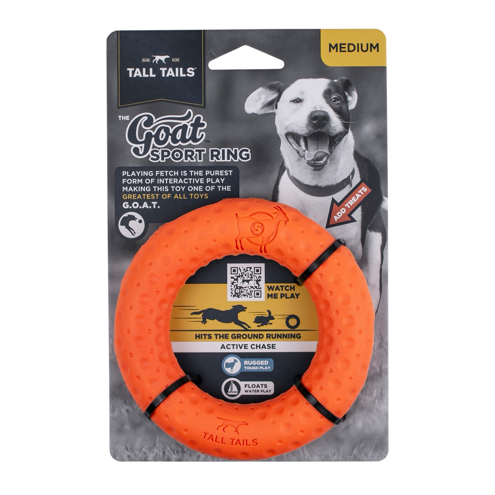 Tall Tails G.O.A.T. Sport Fetch Ring close-up showing its natural rubber.