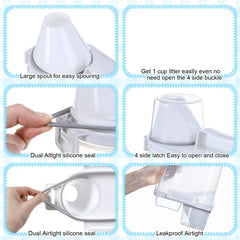 Teenyyou cat litter storage container lid with its locking clips.