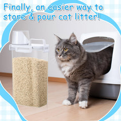 Teenyyou cat litter storage container with a large dispensing spout.