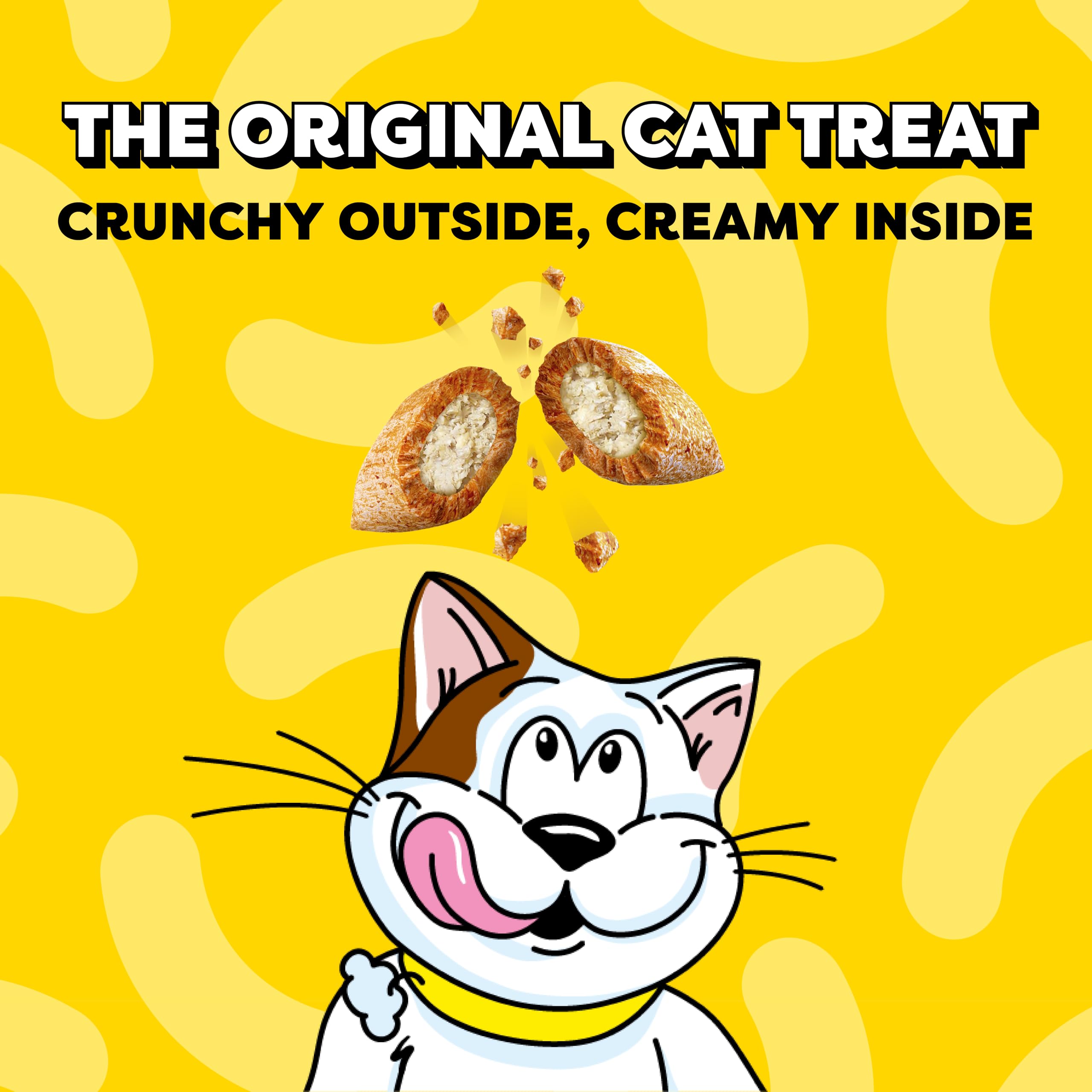 Temptations Classic cat treats with the Tempting Tuna flavor label in focus.