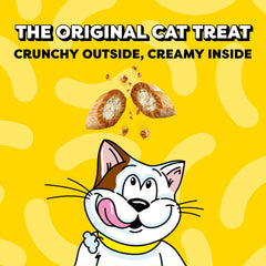 Temptations Classic cat treats with the Tempting Tuna flavor label in focus.