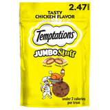 Temptations Jumbo Stuff cat treats shown in a front-facing pouch view.