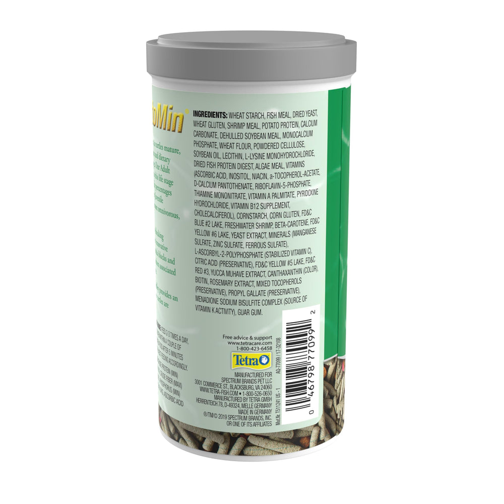 Tetra ReptoMin Pro Sticks package shown from the back.
