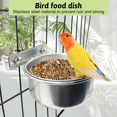 Tfwadmx bird bowl clamp detail showing its cage-side attachment.
