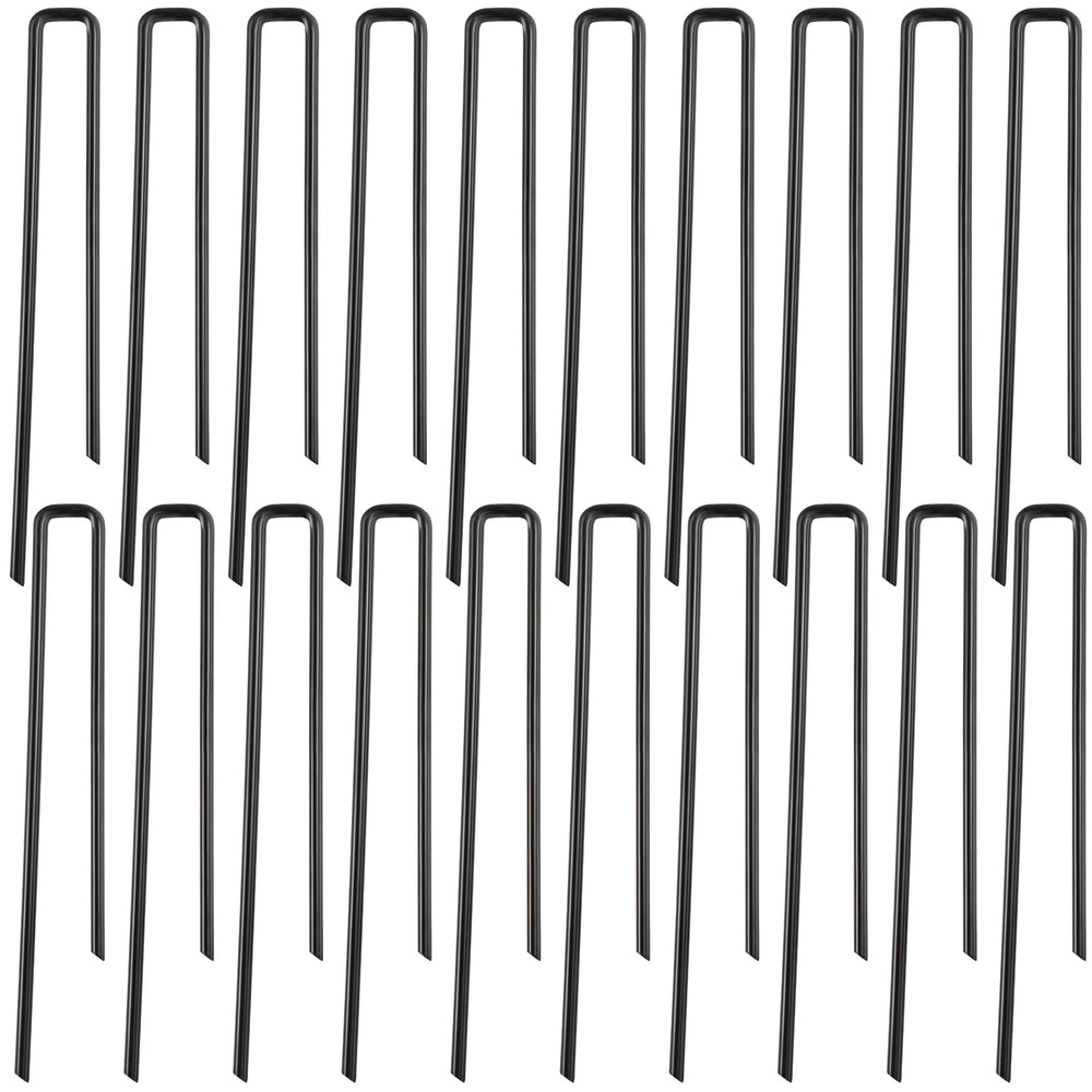 Threehoney U-shaped ground stakes shown as a 20-piece pack.