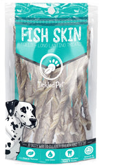 TickledPet cod skin dog treats shown from the front.