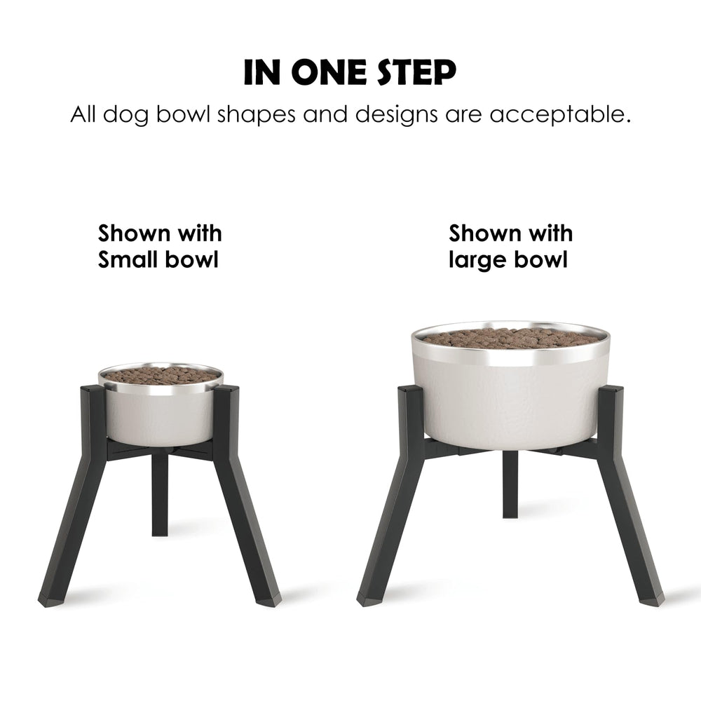 TIDANT dog bowl stand folded down for compact carrying.