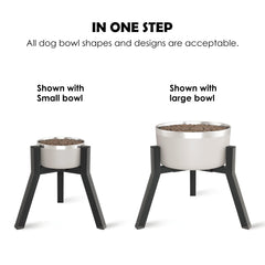 TIDANT dog bowl stand folded down for compact carrying.