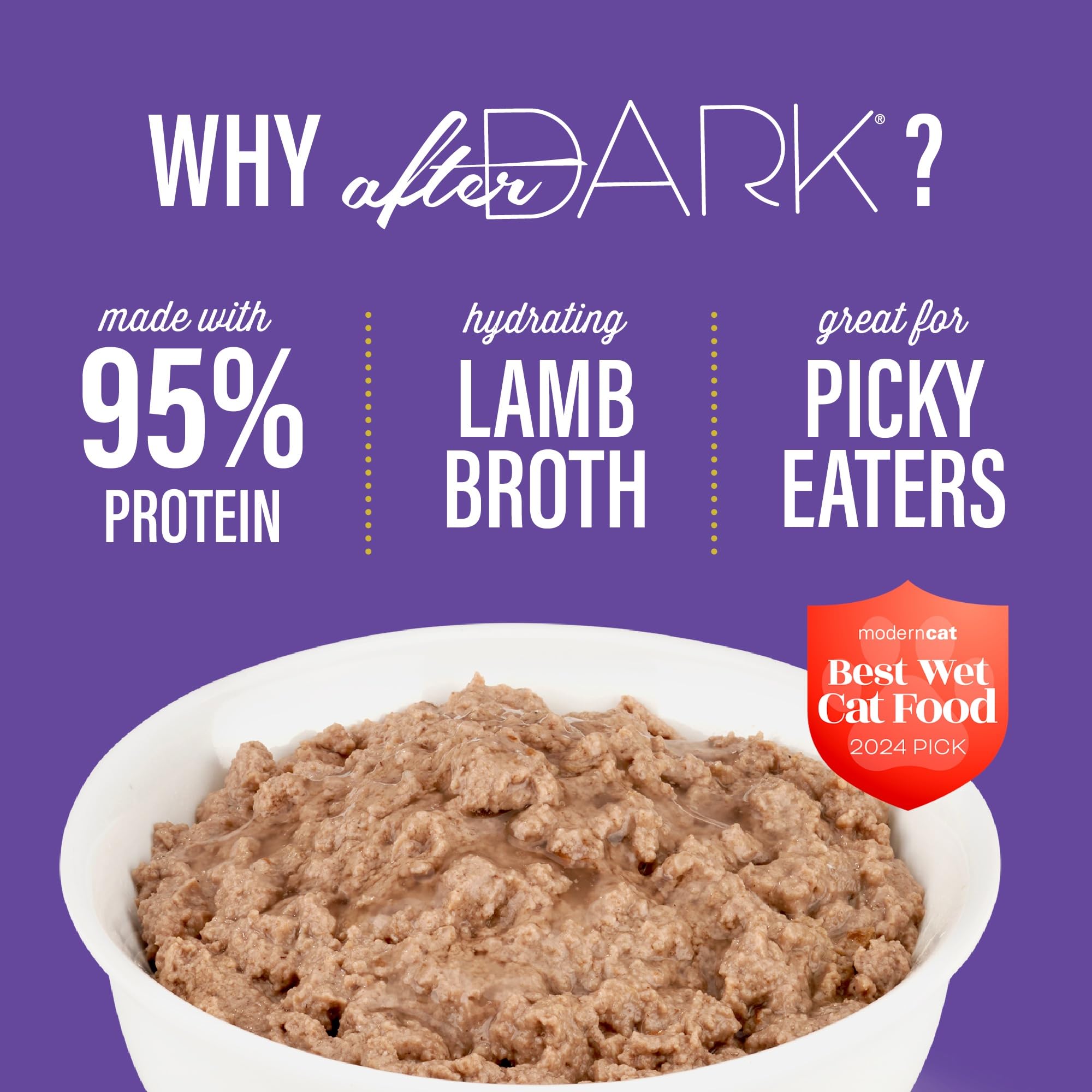 Tiki Cat After Dark pâté wet cat food ingredient panel.