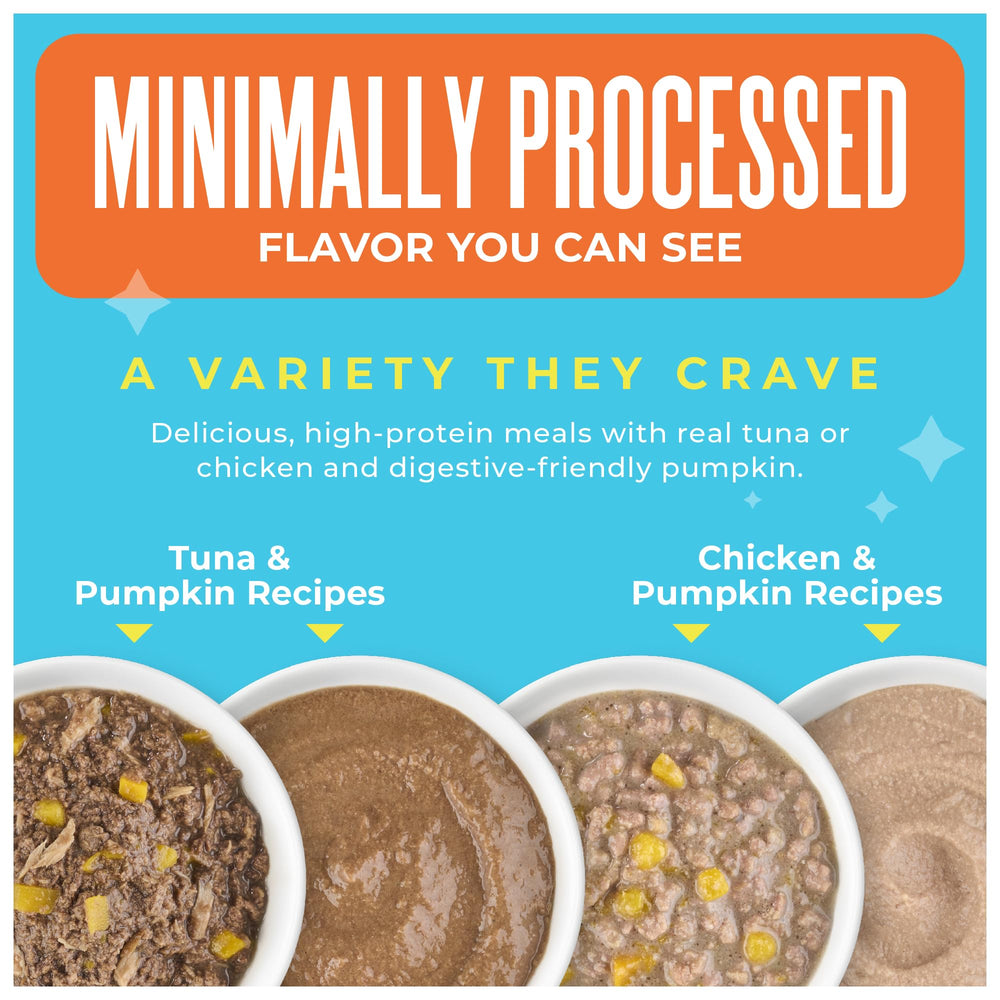 Tiki Cat Friends Mousse wet cat food highlighting its grain-free and potato-free recipe.