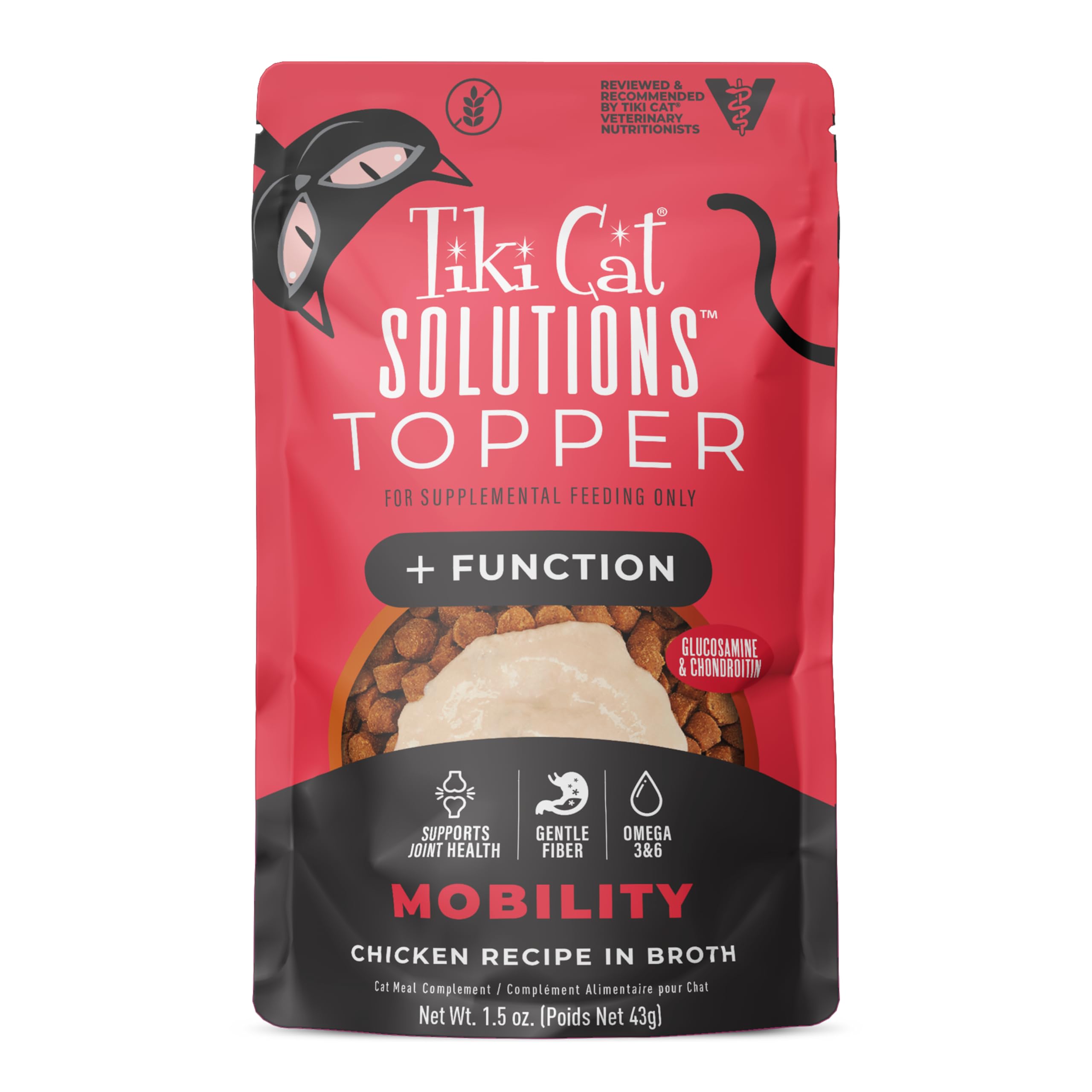 Tiki Cat Solutions Mobility Topper pouch shown from the front.