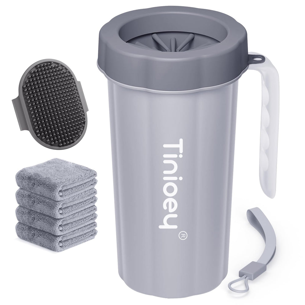 Tinioey Paw Cleaner with Handle shown from the front.