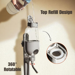 TOKAYIFE cage water bottle with a close view of its drinking nozzle.