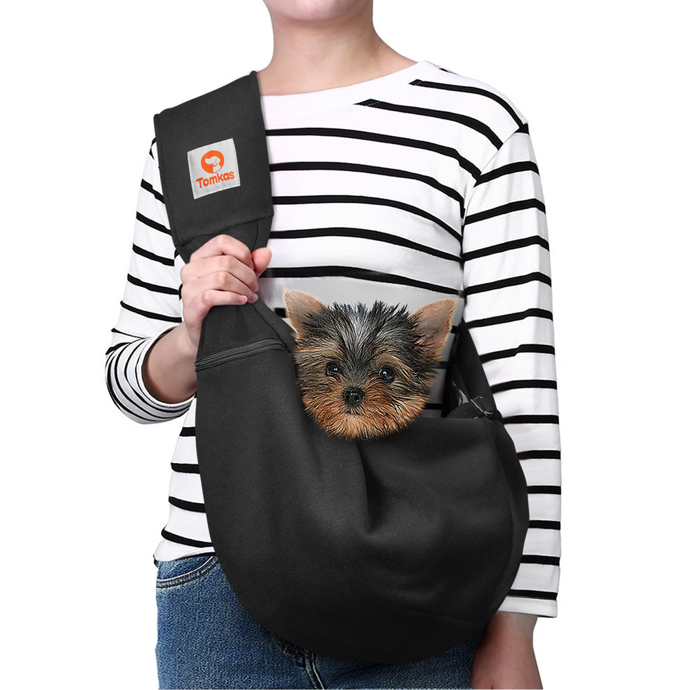 TOMKAS small-pet sling carrier shown from a different angle.