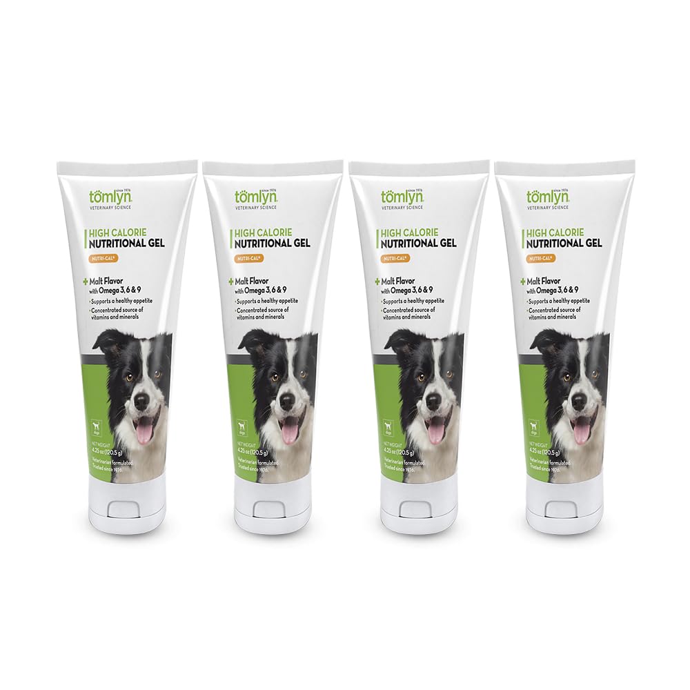 TOMLYN Nutri-Cal dog nutritional gel shown in a front packaging view.
