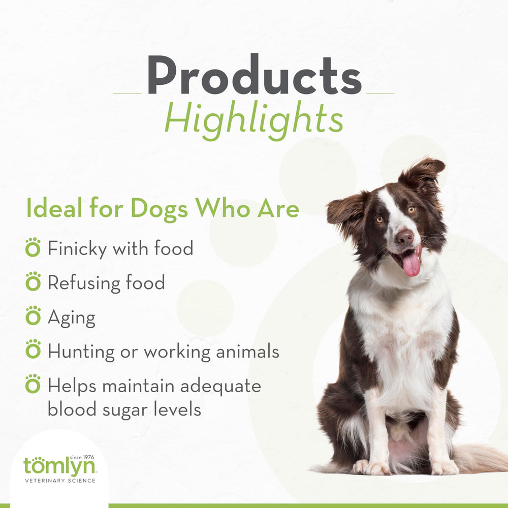 Close-up of the smooth gel texture of TOMLYN Nutri-Cal dog gel.