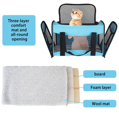 Top tasta Cat Carrying Case showing its attachment-loop handles and shoulder strap.