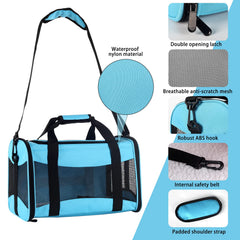 Top tasta Cat Carrying Case showing the top and side zipper entrances.