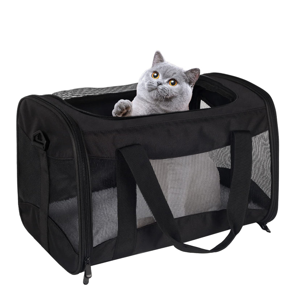 Top tasta pet carrier detail showing the attachment loop handles.
