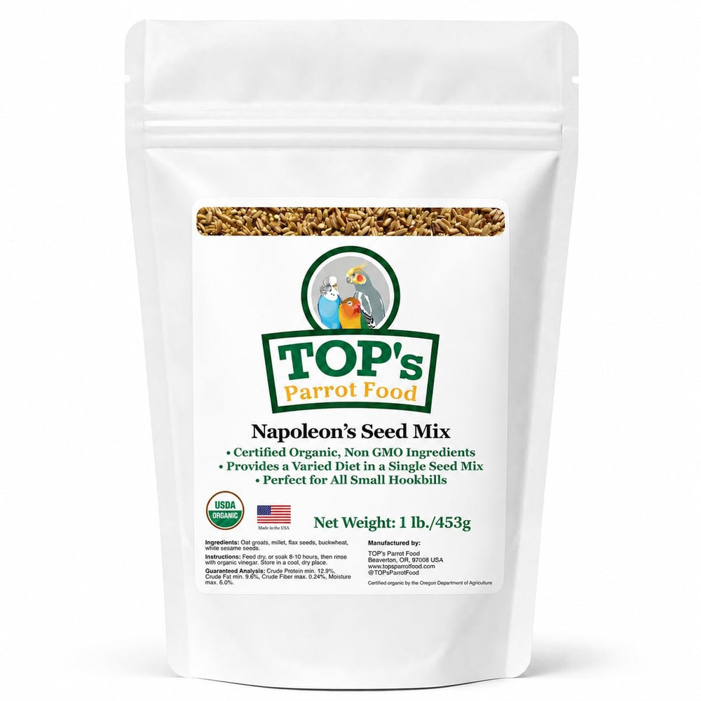 TOP's Napoleon's seed mix shown in its front package view.