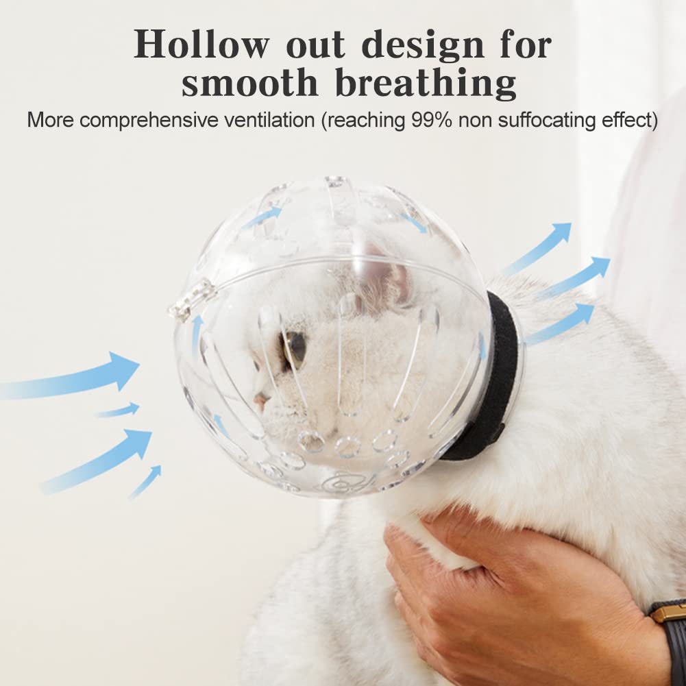 Trivolein cat grooming muzzle detail showing ventilation holes across the cover.