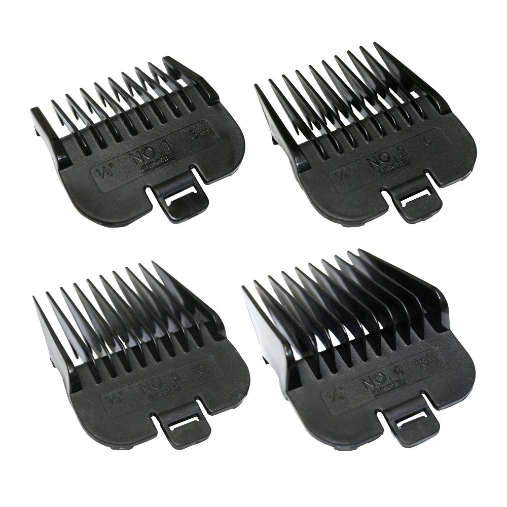 TRIXIE Andis animal comb set showing its four comb sizes.