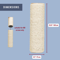 TRIXIE replacement sisal scratching post shown from an alternate angle.