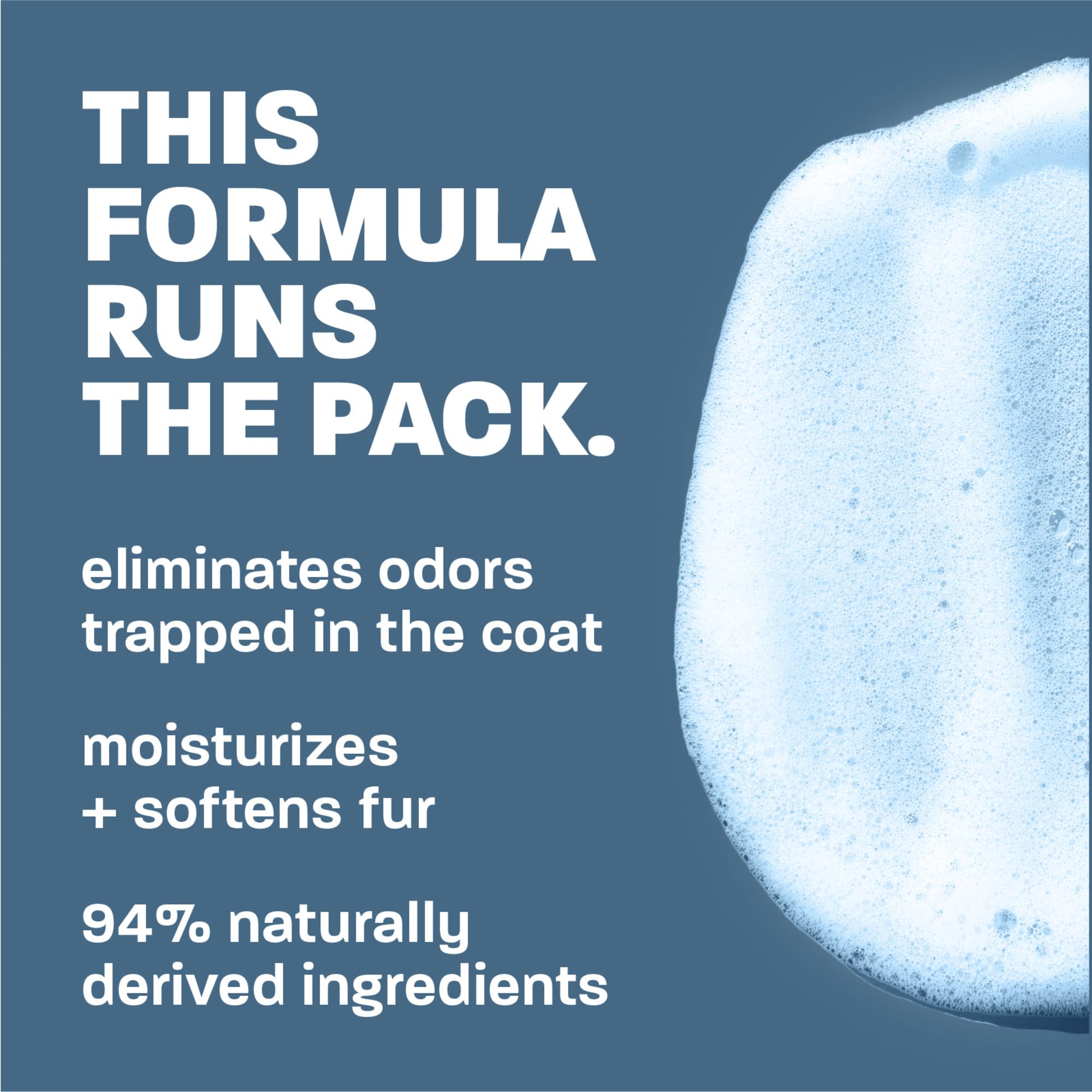 TropiClean deodorizing dog shampoo shown from a side angle.