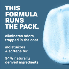 TropiClean deodorizing dog shampoo shown from a side angle.