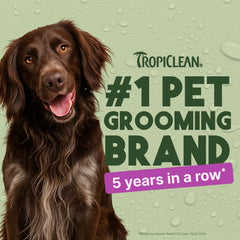 TropiClean Dog Detangler Spray bottle shown from the side.