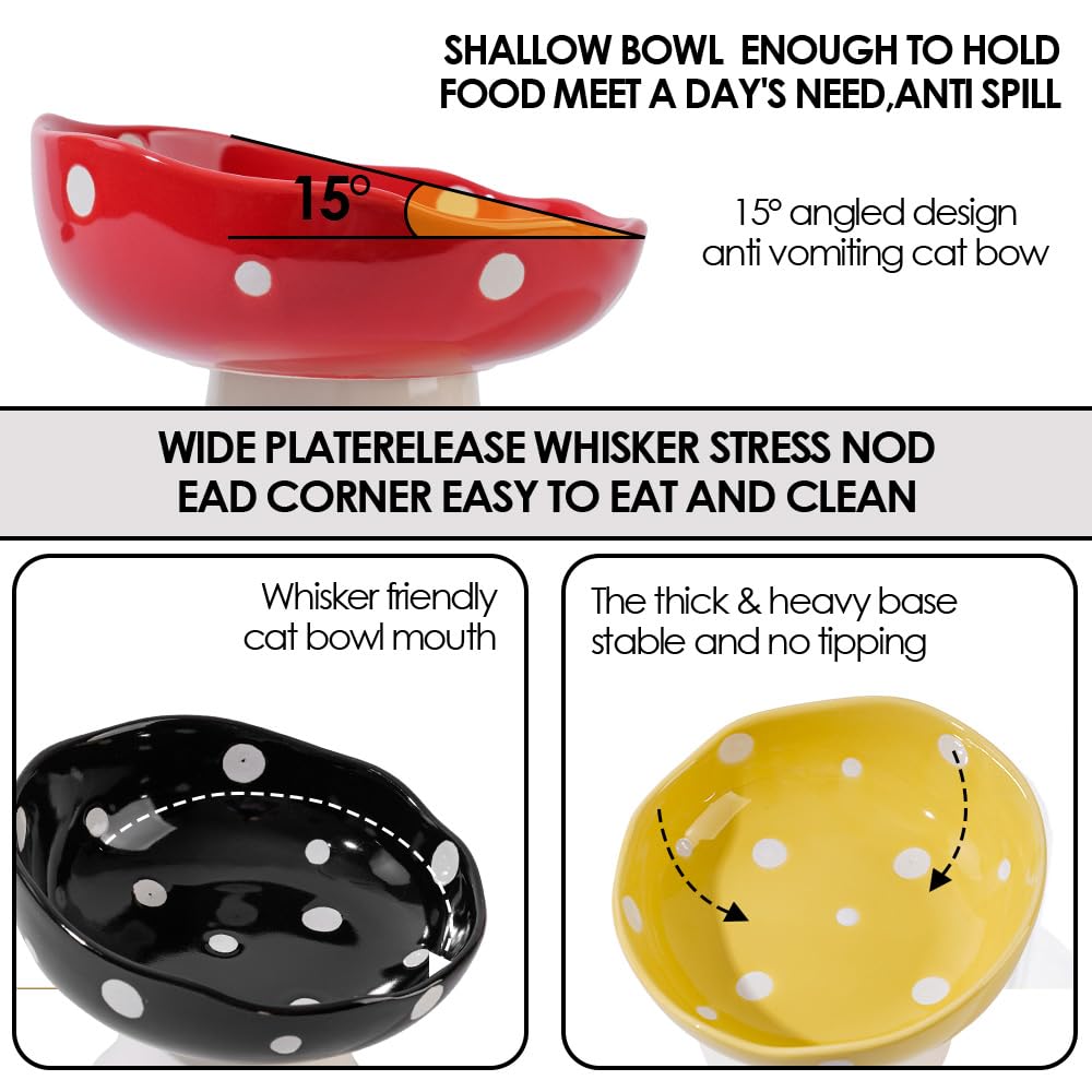 TRUNDISAN ceramic cat bowl showing its smooth ceramic surface.