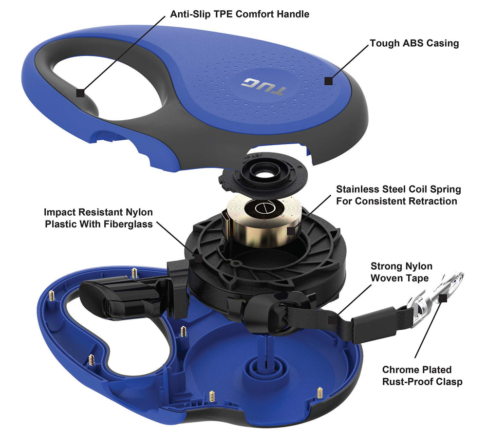 TUG Original dog leash ergonomic anti-slip handle shown close up.