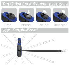 TUG Original dog leash tape shown moving through its 360-degree path.