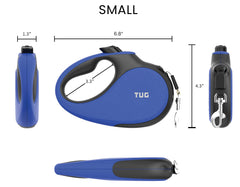 TUG Original dog leash thumb-operated lock and unlock control.
