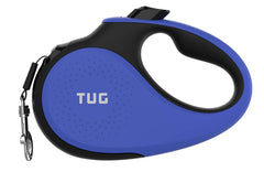 TUG Original retractable dog leash shown from the front in blue.