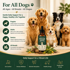 Tunhor Pawsy Parasite Cleanse Drops being given directly to a dog.