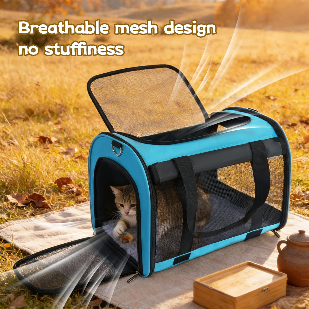 TWDEPART cat carrier backpack with its roll-up shade lowered.