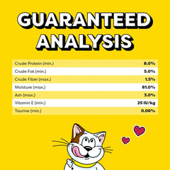 TYCDZ wet cat food image highlighting the real chicken ingredient.