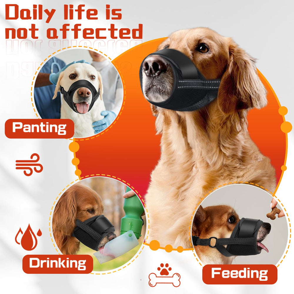 TZBEINN dog muzzle shown while a dog pants and drinks.