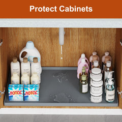 Ukeetap silicone mat used beneath a pet feeding area.