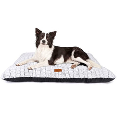 ULIGOTA dog crate pad shown from the front in white.