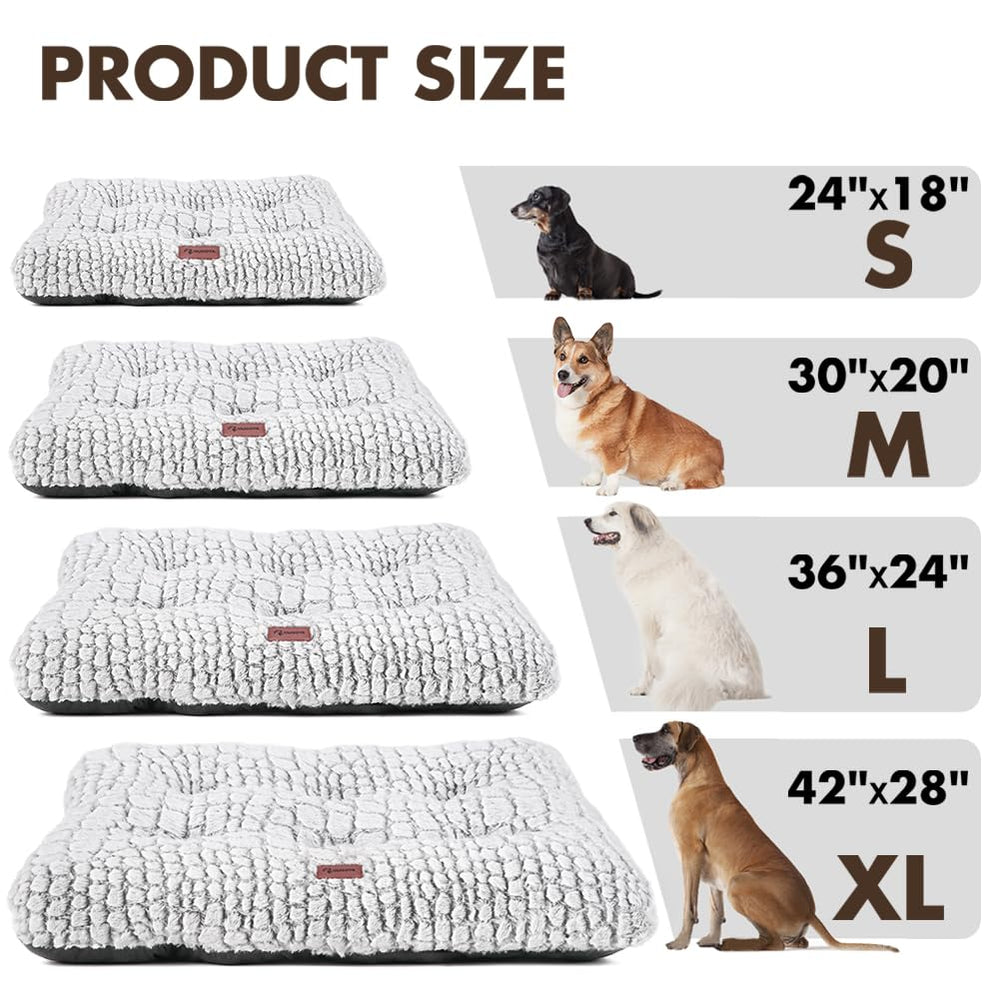 ULIGOTA dog crate pad placed inside a dog crate.