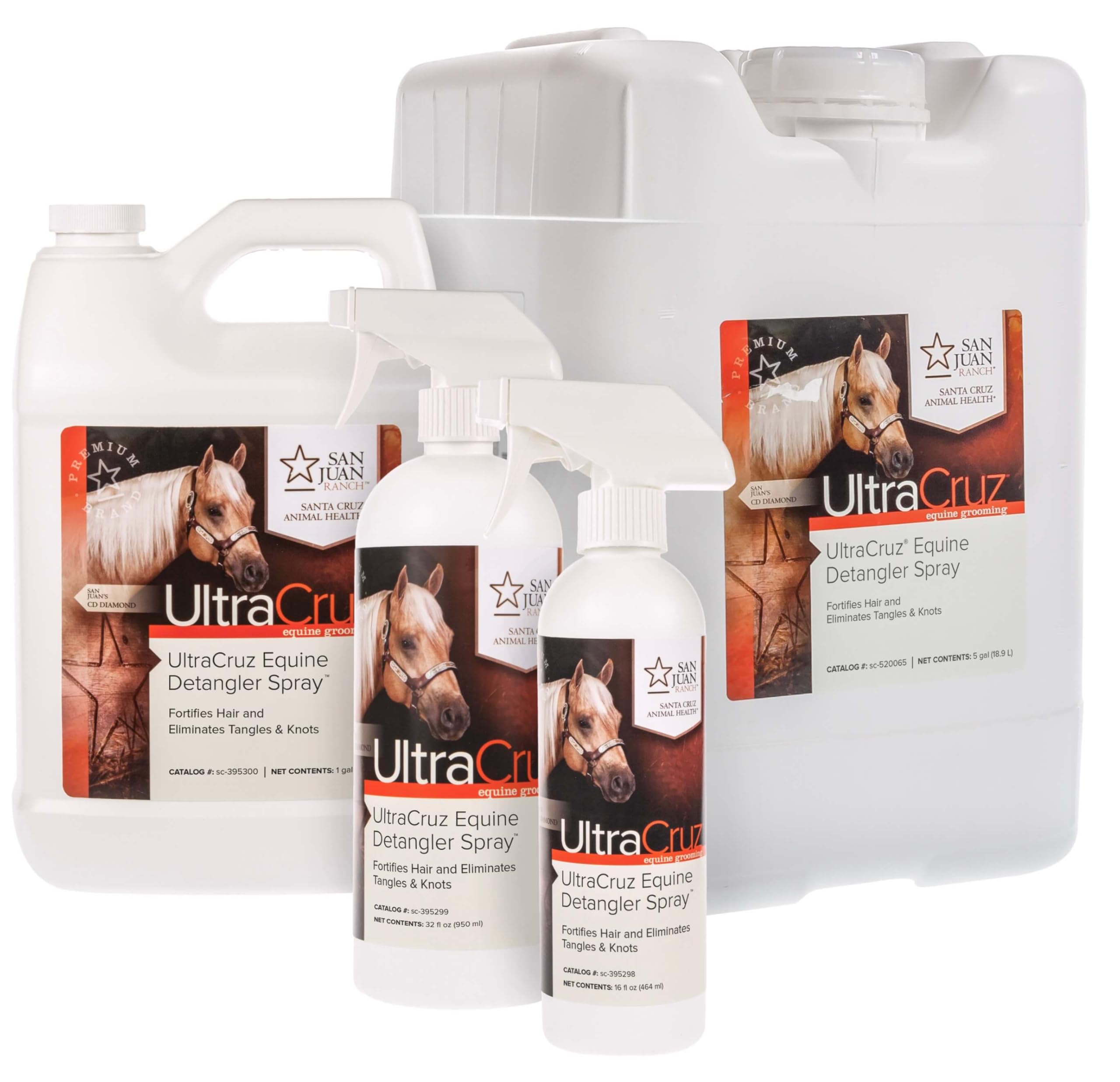 UltraCruz Equine Detangler Spray nozzle and bottle detail.