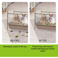 UNIFAMILY cage guard shown as a transparent liner for viewing pets.