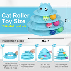 UPSKY cat toy set roller with its detachable layers and anti-slip mat.