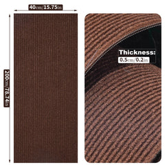 Uranshin Cat Scratching Mat showing the peel-off adhesive backing.