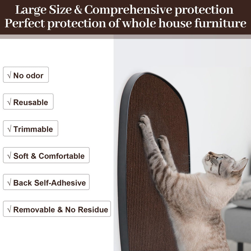 Uranshin Cat Scratching Mat close-up highlighting its polyester surface.