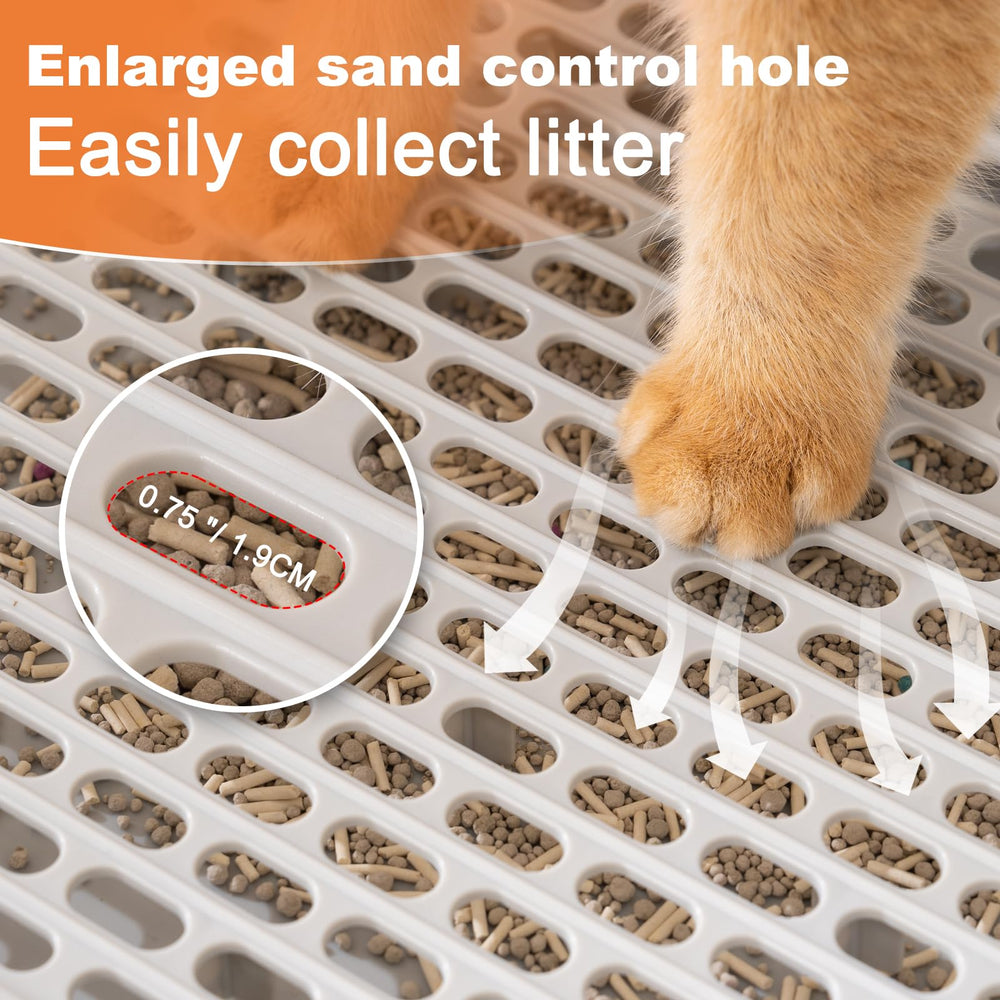 Uross Cat Litter Box Step with raised edges to guide scattered litter onto the mat.