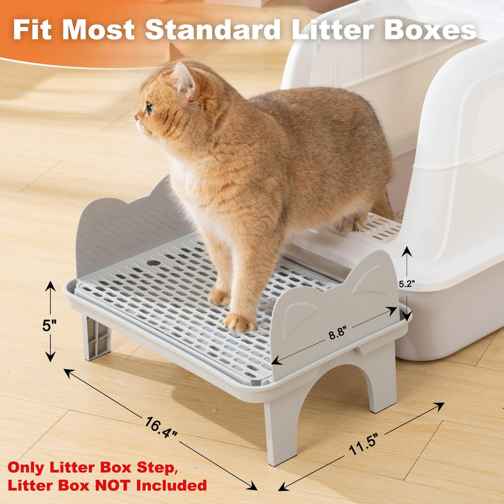 Uross Cat Litter Box Step close-up of its textured double-layer mat.