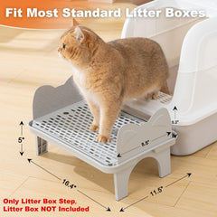 Uross Cat Litter Box Step close-up of its textured double-layer mat.